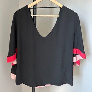 Red/Pink Batwing Blouse